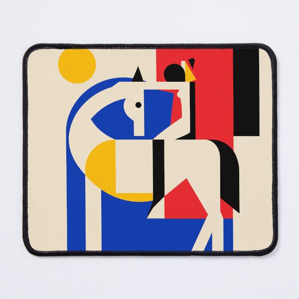 Item preview, Bauhaus Abstract Horse and Rider — Geometric Equestrian Art designed and sold by RamyGallery.