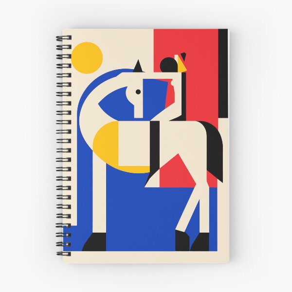 Item preview, Bauhaus Abstract Horse and Rider — Geometric Equestrian Art designed and sold by RamyGallery.