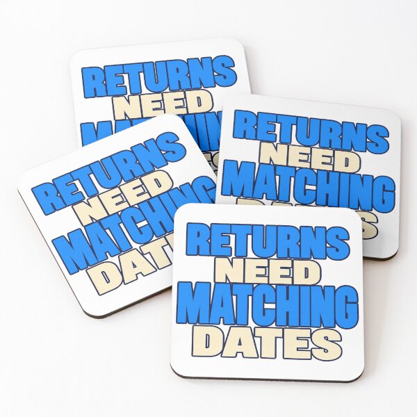 Item preview, Returns Need Matching Dates Finance Typography designed and sold by Bikivuno.