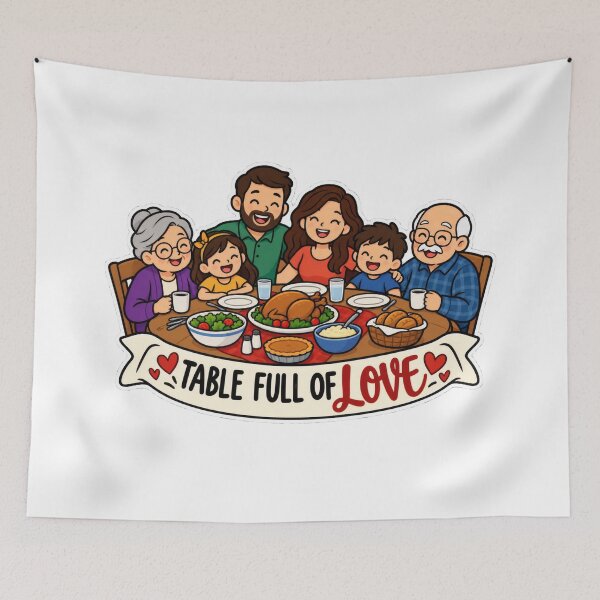Item preview, Table Full Of Love Outline Balkan Family designed and sold by OfficialBalkan.