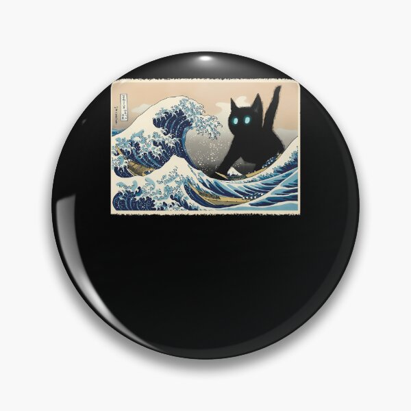 Item preview, The-Great-Wave-Off-Kanagawa-Cat-Attack designed and sold by granwan.