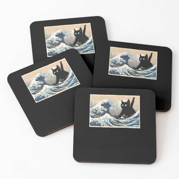 Item preview, The-Great-Wave-Off-Kanagawa-Cat-Attack designed and sold by granwan.