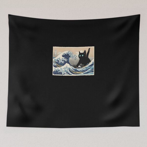 Item preview, The-Great-Wave-Off-Kanagawa-Cat-Attack designed and sold by granwan.
