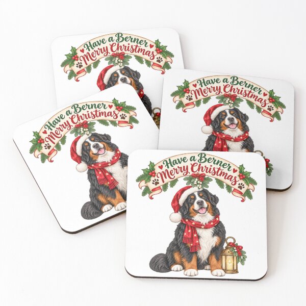 Item preview, Have a Berner Merry Christmas Bernese Mountain Dog designed and sold by badburropress.