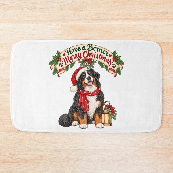 Item preview, Have a Berner Merry Christmas Bernese Mountain Dog designed and sold by badburropress.