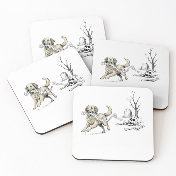 Item preview, Dog Stealing Bone Skeleton Halloween designed and sold by studio-ssaam.