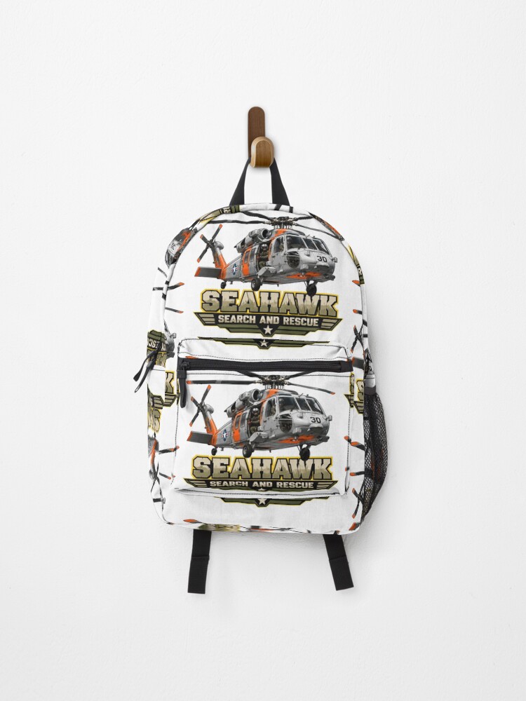 Thumbnail 1 of 3, Backpack, SH60 Seahawk Helicopter Aviation Design designed and sold by PatternFusions.