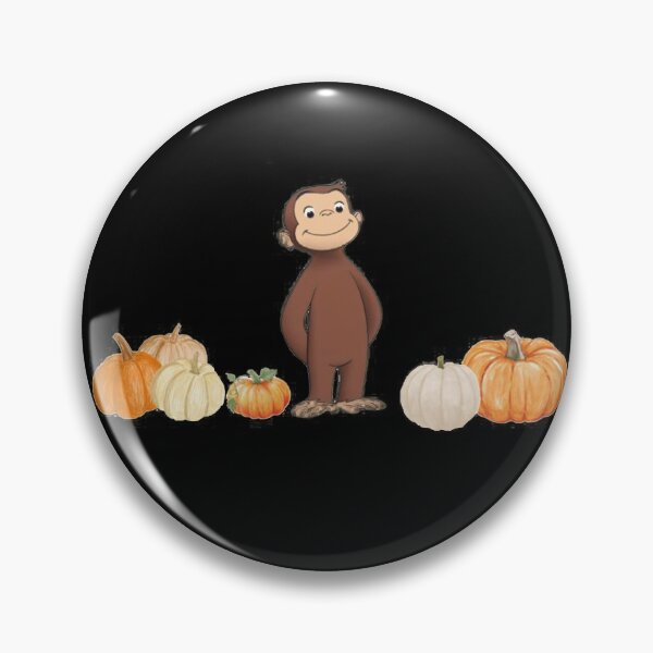 Item preview, Curious George Pumpkin Patch Autumn Graphic designed and sold by VelourEmber.