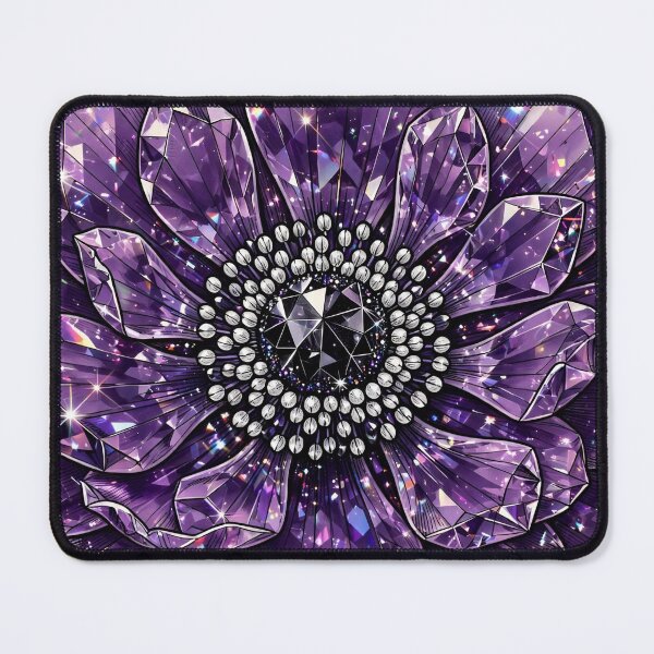 Item preview, Purple Anemone Crystal Sticker - Amethyst Gem Flower designed and sold by FineLineBotanical .