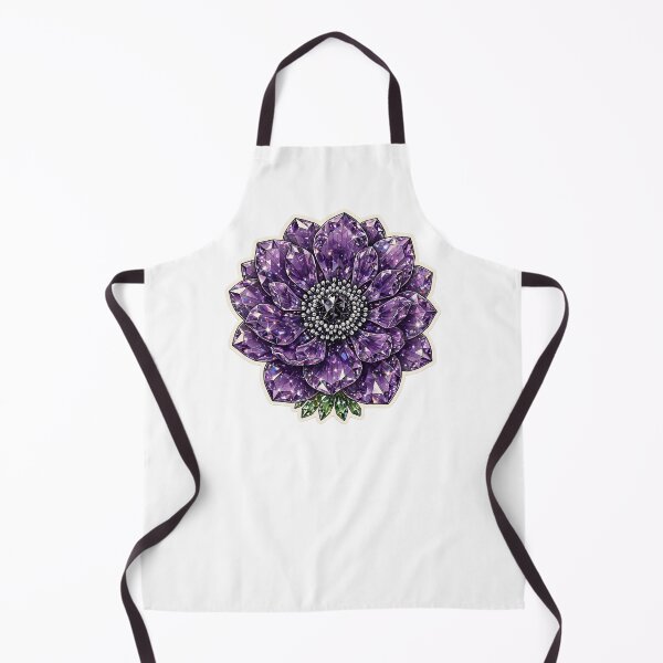 Item preview, Purple Anemone Crystal Sticker - Amethyst Gem Flower designed and sold by FineLineBotanical .