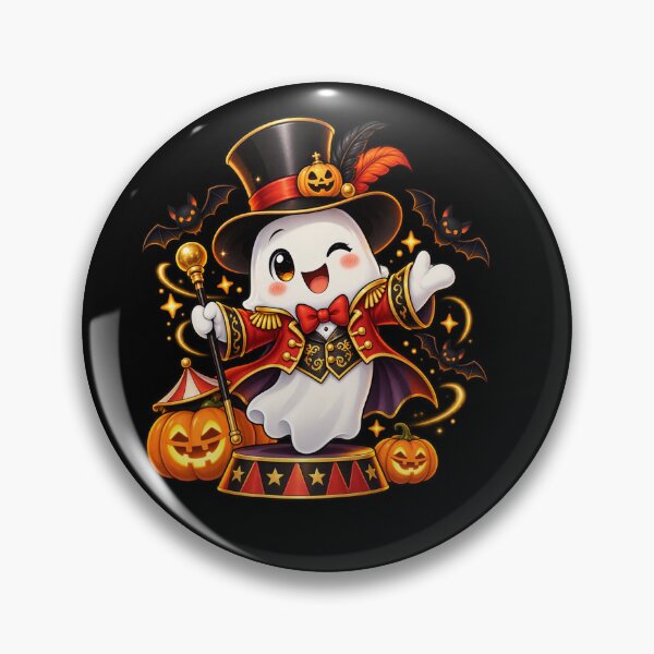 Item preview, Halloween Ringmaster Ghost – Cute Spooky Circus Art designed and sold by aliyehc.