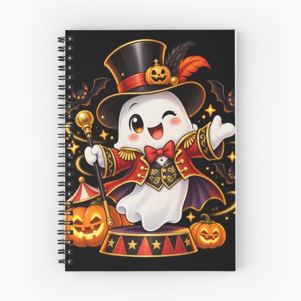 Item preview, Halloween Ringmaster Ghost – Cute Spooky Circus Art designed and sold by aliyehc.