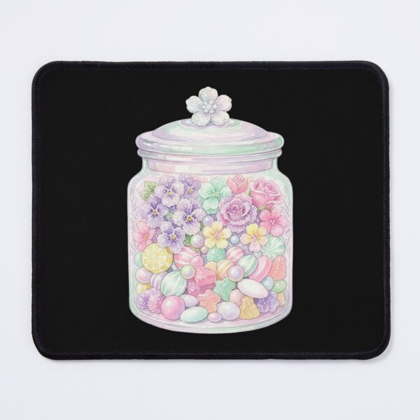 Item preview, Pastel Flower And Sweet Candy Jar Illustration designed and sold by bvdesignart.
