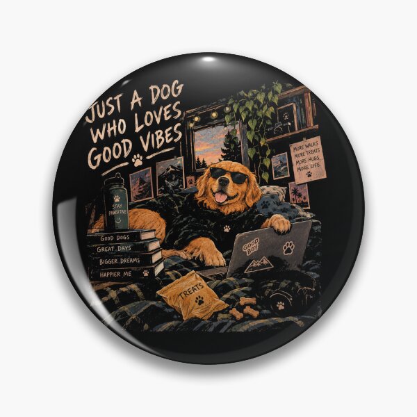 Item preview, Just A Dog Who Loves Good Vibes - Cozy Golden Retriever Hoodie Streetwear designed and sold by GenZFashion000.