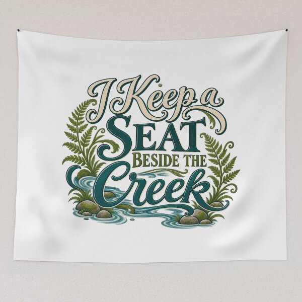 Item preview, A Seat Beside the Creek Decorative Lettering designed and sold by Bikivuno.