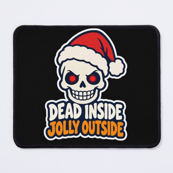 Item preview, Dead Inside Jolly Outside Skull Santa Hat designed and sold by SimpAndDesign.