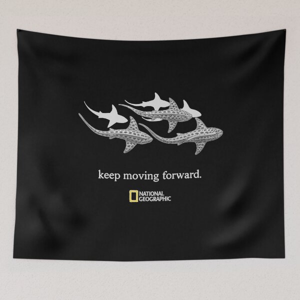 Item preview, National Geographic Sharks Keep Moving Forward Graphic designed and sold by VelourEmber.