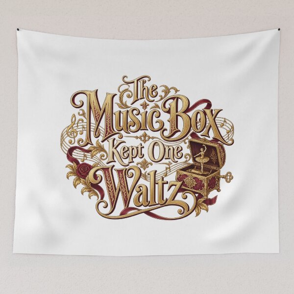 Item preview, Music Box Kept One Waltz Ornamental Lettering designed and sold by Bikivuno.