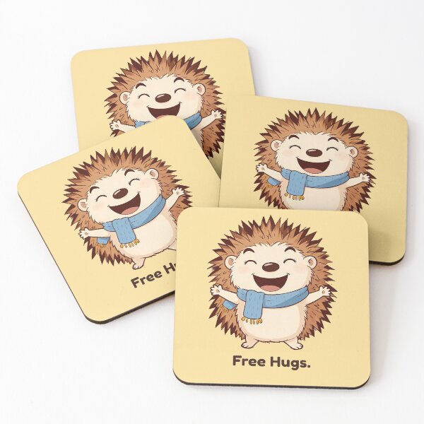 Item preview, Happy Hedgehog Free Hugs Funny Animal designed and sold by Tiny Ambitions.