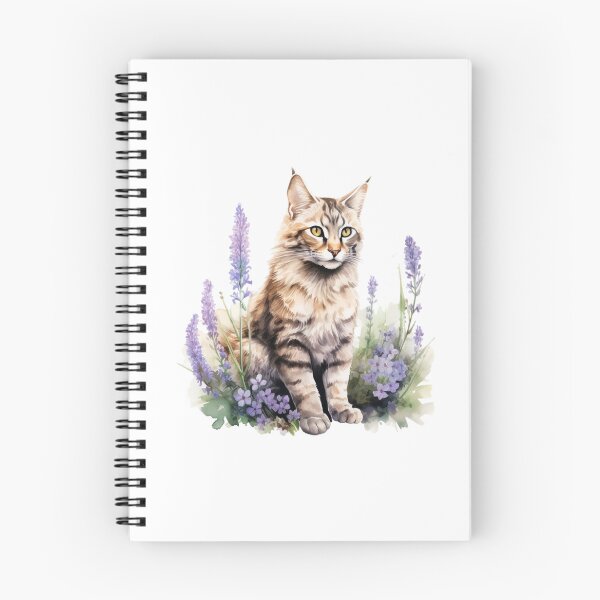 Item preview, Lupine Flower Cat | Elegant Botanical Floral Art designed and sold by Mandayartstudio.