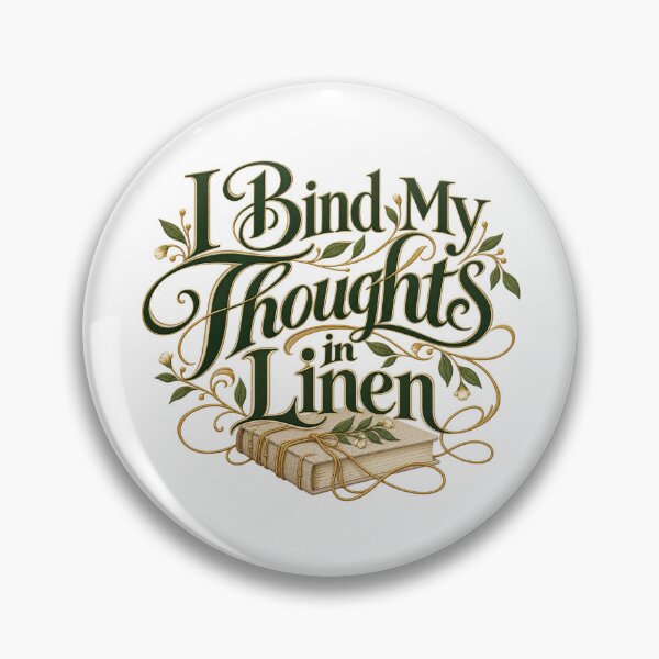 Item preview, Thoughts Bound in Linen Bookish Lettering Art designed and sold by Bikivuno.