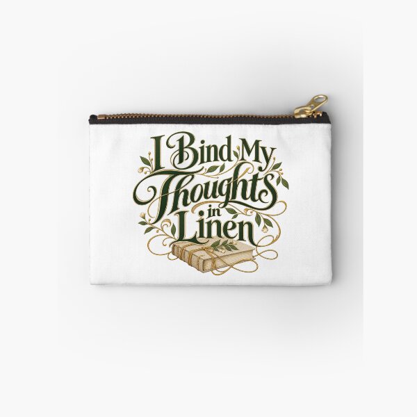 Item preview, Thoughts Bound in Linen Bookish Lettering Art designed and sold by Bikivuno.