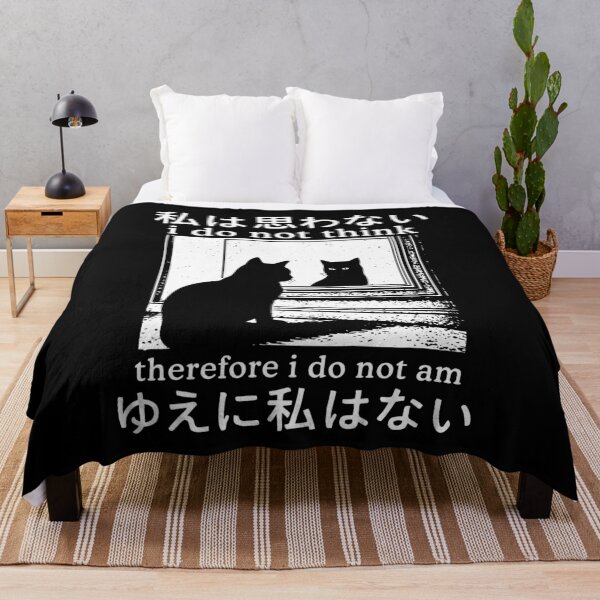 Item preview, I Do Not Think Therefore I Do Not Am Funny Cat Meme designed and sold by studio-ssaam.