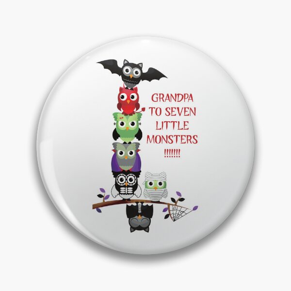 Item preview, Grandpa to Seven Little Monsters (on White) designed and sold by PawsitiveMum3.