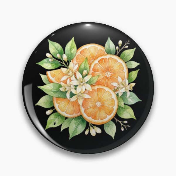 Item preview, Vintage Watercolor Orange Slices And Blossoms Botanical Art designed and sold by bvdesignart.