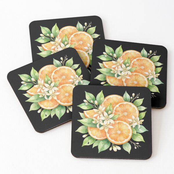 Item preview, Vintage Watercolor Orange Slices And Blossoms Botanical Art designed and sold by bvdesignart.