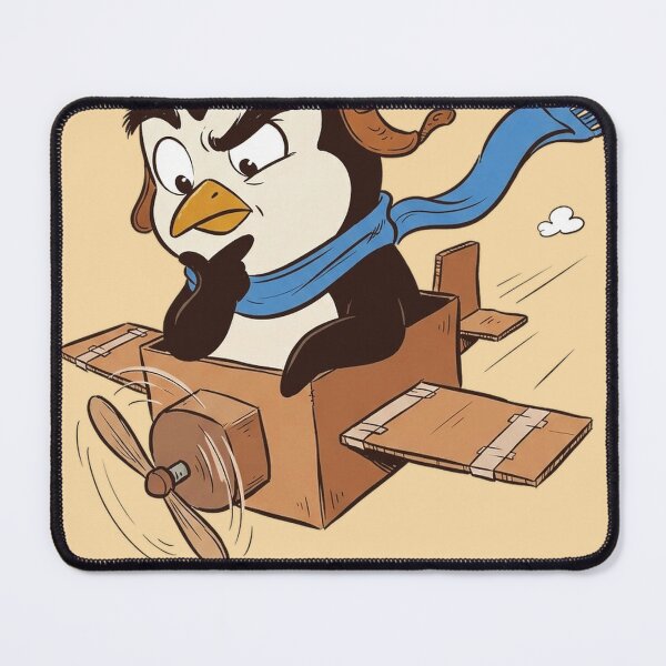 Item preview, Funny penguin pilot in the cardboard airplane Wing It designed and sold by Tiny Ambitions.