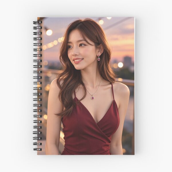 Item preview, Ruby Afterglow | Sunset Portrait in Burgundy designed and sold by SEIMEI2025.
