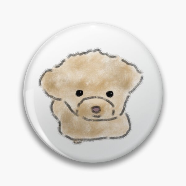 Item preview, Fluffy Beige Toy Poodle Puppy Face designed and sold by raun.draw.