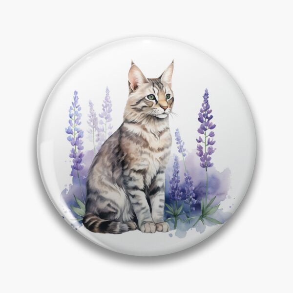 Item preview, Lupine Flower Cat | Elegant Botanical Floral Art designed and sold by Mandayartstudio.