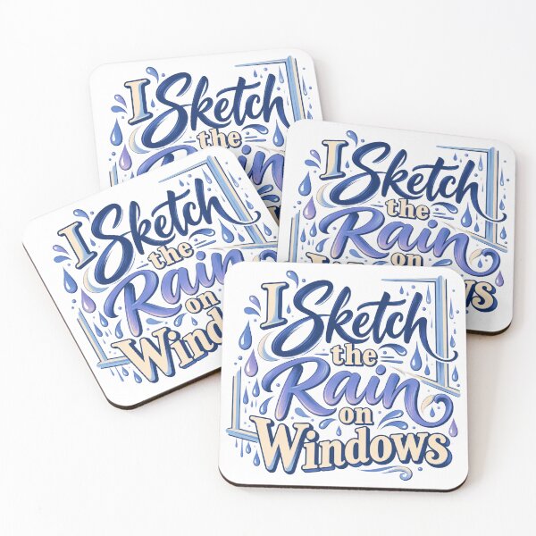 Item preview, Sketching Rain on Windows Decorative Lettering designed and sold by Bikivuno.