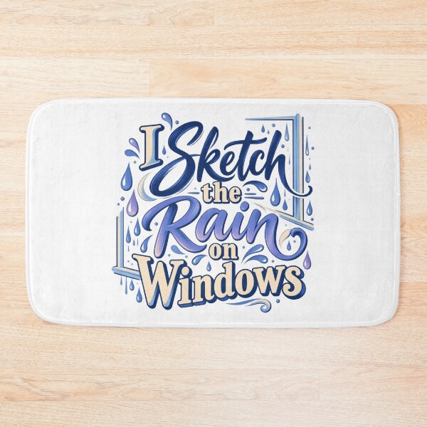 Item preview, Sketching Rain on Windows Decorative Lettering designed and sold by Bikivuno.