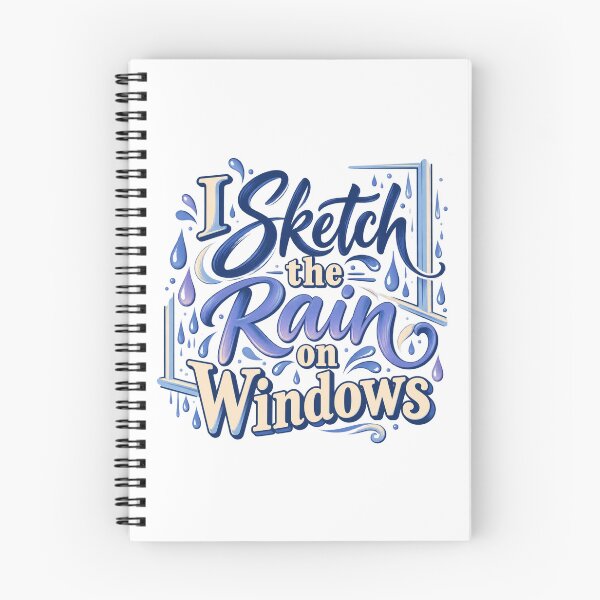 Item preview, Sketching Rain on Windows Decorative Lettering designed and sold by Bikivuno.