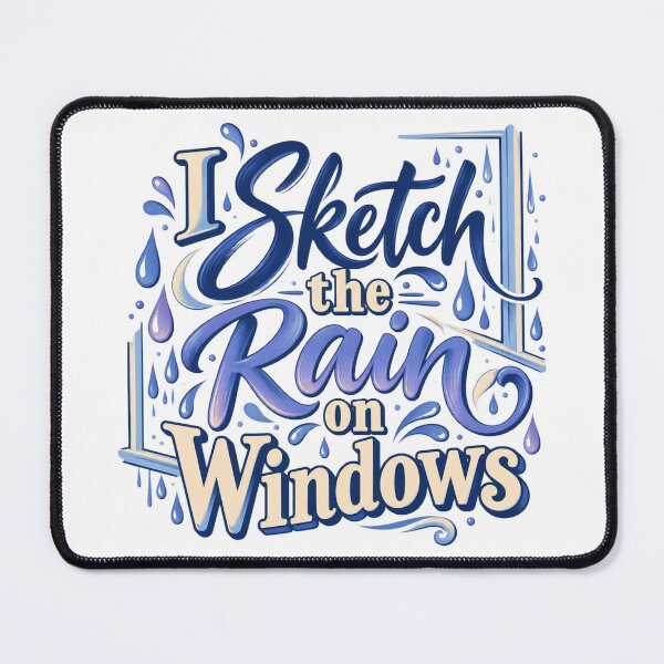 Item preview, Sketching Rain on Windows Decorative Lettering designed and sold by Bikivuno.