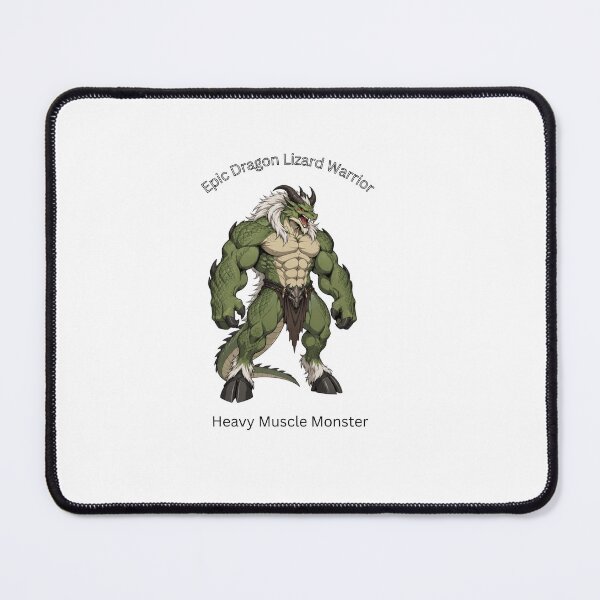 Item preview, Epic Dragon Lizard Warrior - Heavy Muscle Fantasy Monster designed and sold by Huy Vo Hand-Drawn Art.