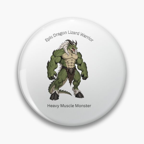 Item preview, Epic Dragon Lizard Warrior - Heavy Muscle Fantasy Monster designed and sold by Huy Vo Hand-Drawn Art.