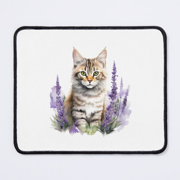 Item preview, Lupine Flower Cat | Elegant Botanical Floral Art designed and sold by Mandayartstudio.