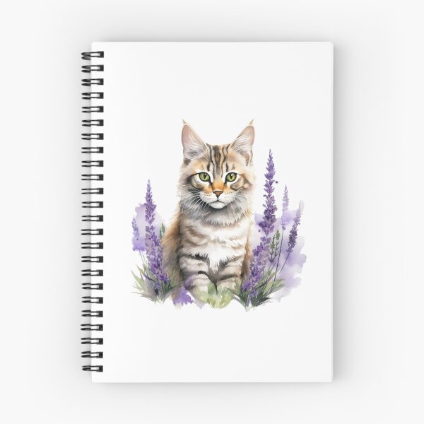 Item preview, Lupine Flower Cat | Elegant Botanical Floral Art designed and sold by Mandayartstudio.