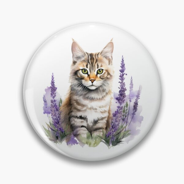 Item preview, Lupine Flower Cat | Elegant Botanical Floral Art designed and sold by Mandayartstudio.