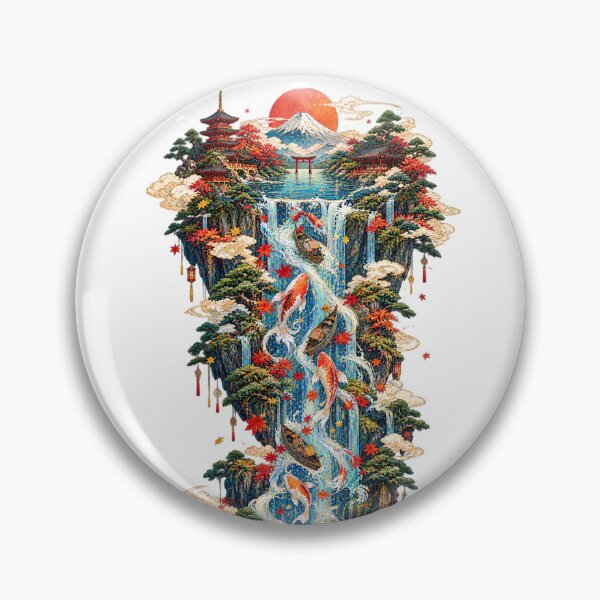 Item preview, The Waterfall That Rose to the Sky | Japanese Ukiyo-e Art designed and sold by Substance_life.