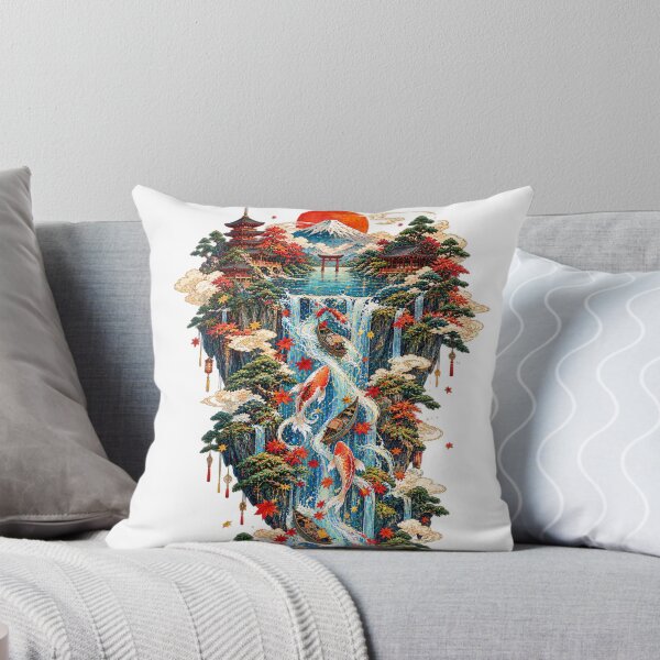 Item preview, The Waterfall That Rose to the Sky | Japanese Ukiyo-e Art designed and sold by Substance_life.