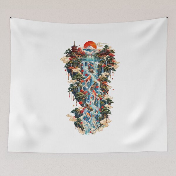 Item preview, The Waterfall That Rose to the Sky | Japanese Ukiyo-e Art designed and sold by Substance_life.