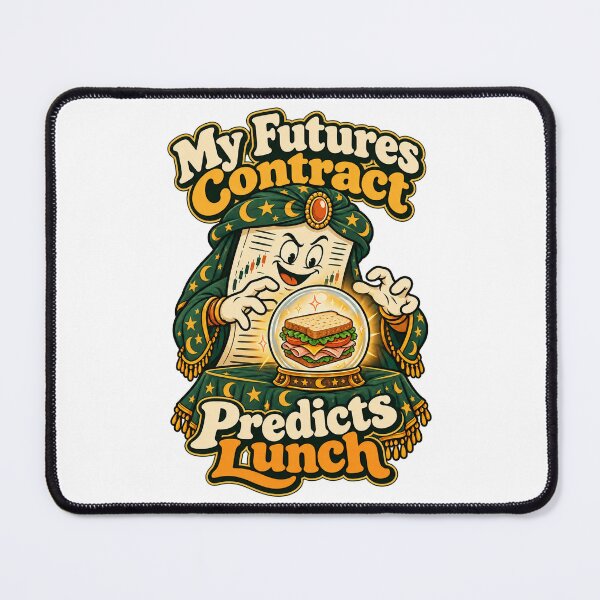 Item preview, Futures Contract Predicts Lunch Trader Cartoon designed and sold by Bikivuno.