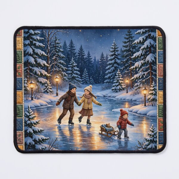 Item preview, Ice Skaters Christmas Throw Blanket designed and sold by Bluntees .
