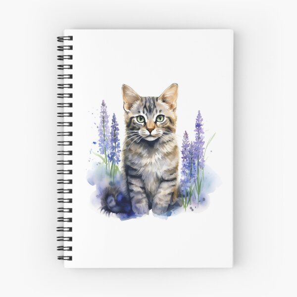 Item preview, Lupine Flower Cat | Elegant Botanical Floral Art designed and sold by Mandayartstudio.