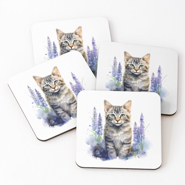 Item preview, Lupine Flower Cat | Elegant Botanical Floral Art designed and sold by Mandayartstudio.
